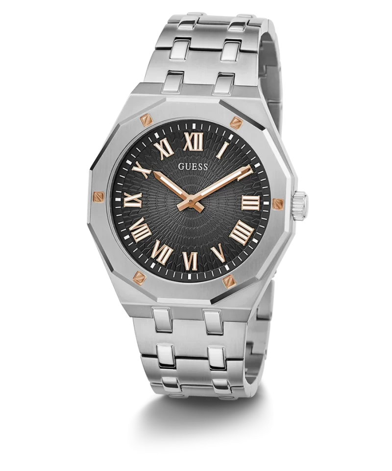 GUESS Mens Silver Tone Analog Watch 42.5 mm